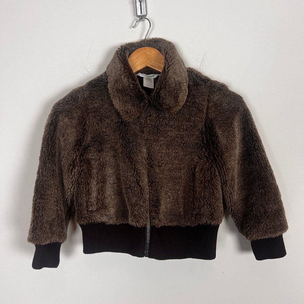 2/$30 Moby Goby Cropped Brown Teddy Bear Jacket S